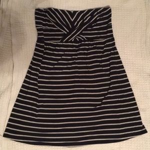 Strapless striped dress